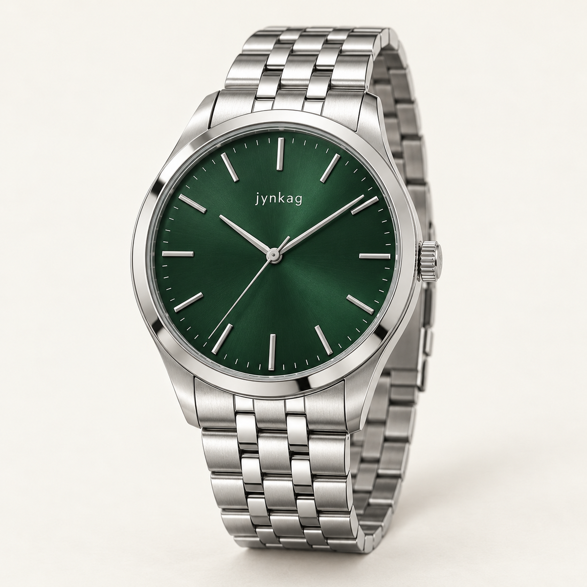 jynkag Verdant Watch — Green — front three-quarter product view